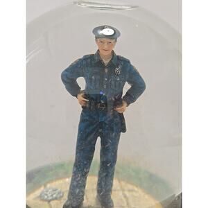 Police Department Musical Snow Globe USA